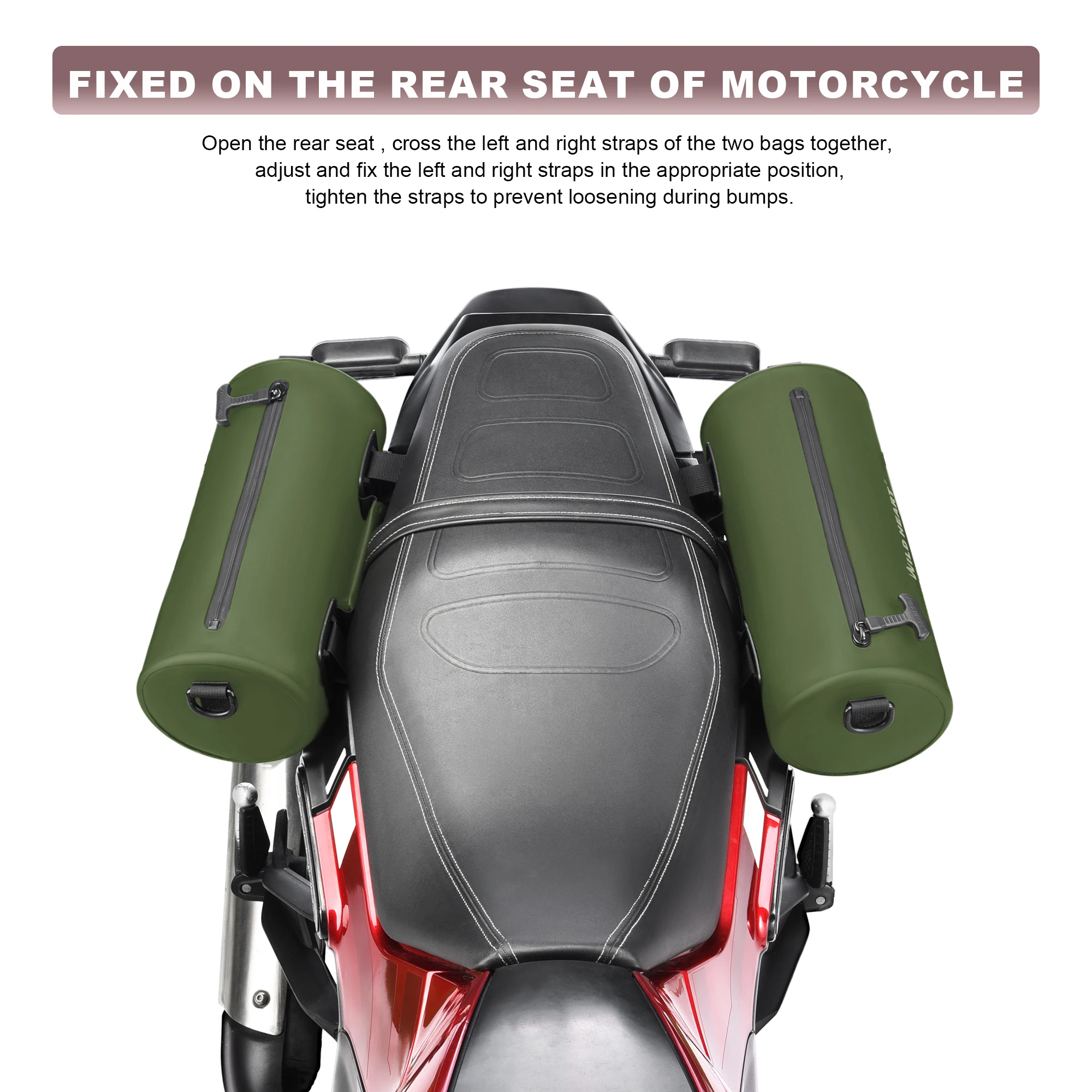 

Сумка на руль мотоцикла WILD HEART, маленькая сумка для мотоцикла, боковая сумка, водонепроницаемая, с плечевым ремнем, совместимая с мини-велосипедом Trave