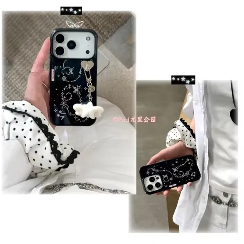 Korean Ins Sweet Girl Rabbit Wings Pink Cute Phone Case For iPhone 17 16 15 14 13 12 11 Pro XR XS X Max 7 8 Plus Creative Cover - view 5
