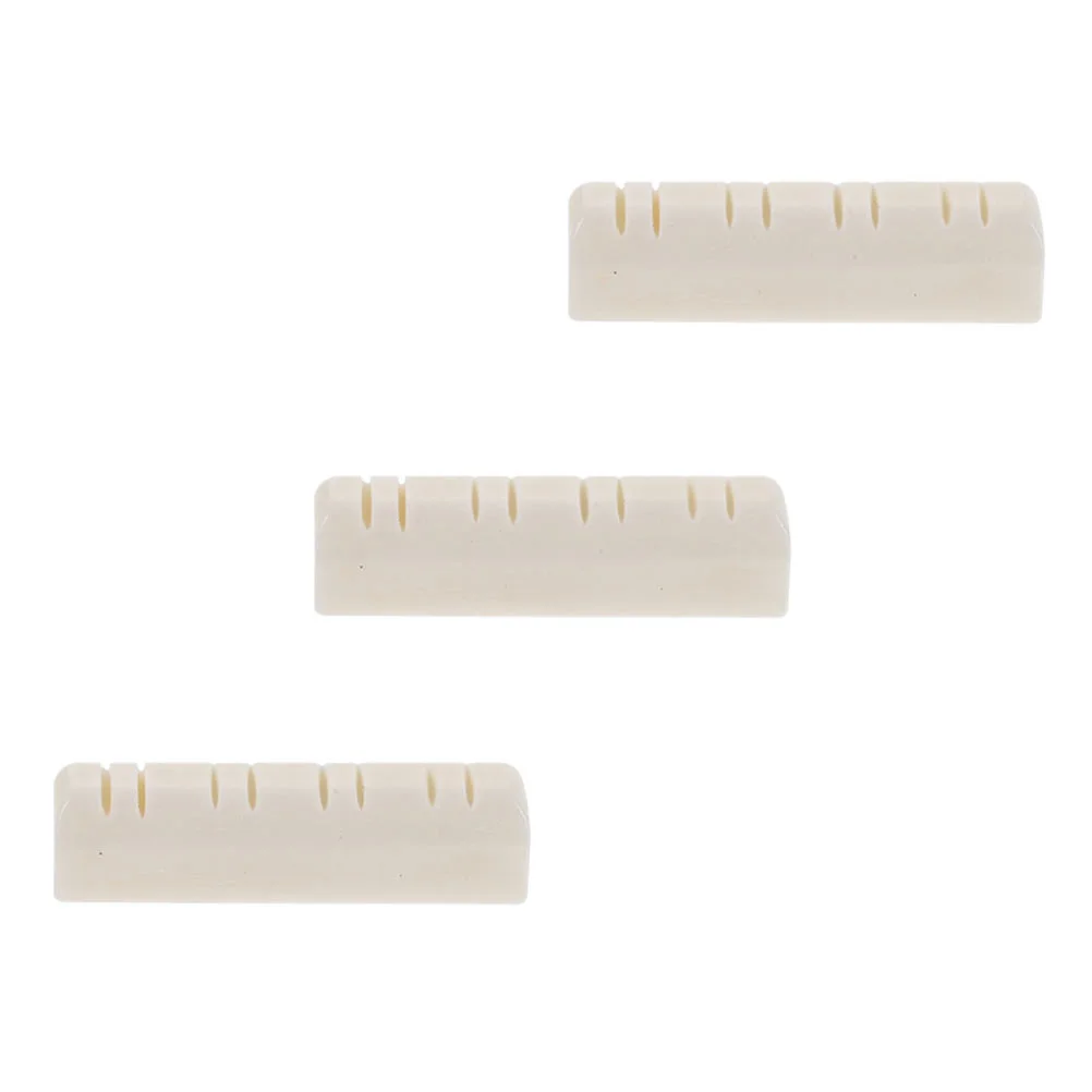 3Pcs Mandolin String Nuts Mandolin Ox Bone Nuts Replacements Mandolin Accessories Mandolin String Bridge Saddles