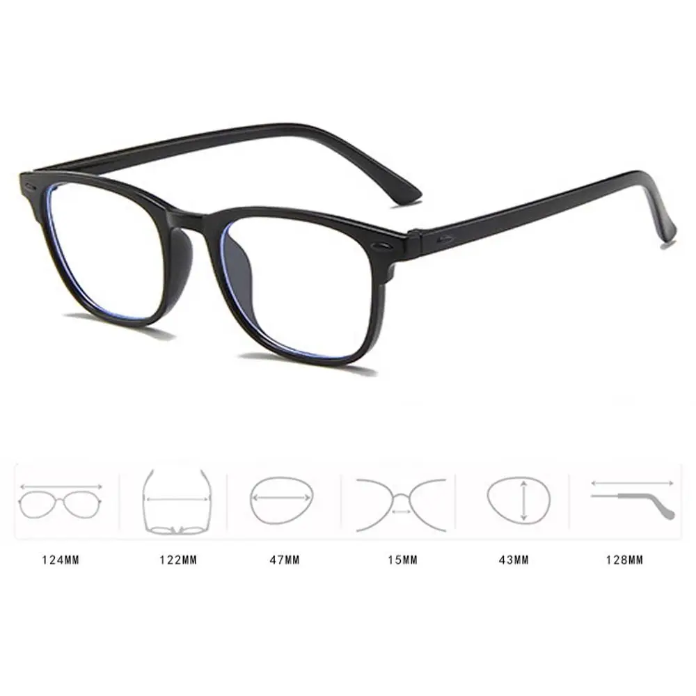 إطار نظارات نظارات الكمبيوتر عدسة سوداء شفافة مضادة للإشعاع نظارات مضادة للضوء الأزرق نظارات الأطفال نظارات الطفل