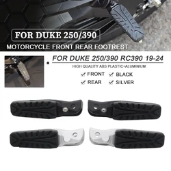 Motorcycle Front Rear Footrest Foot Pegs Pedals For DUKE 250 390 RC390 2019-2024 Duke250 Duke390 Footpegs With Rubber Cover