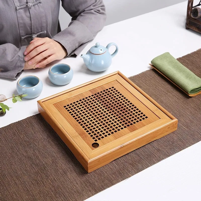 

Chinese Room Ceremony Tool Solid Wood Tea Tray Drainage Water Storage Kung Fu Set Drawer Board Table