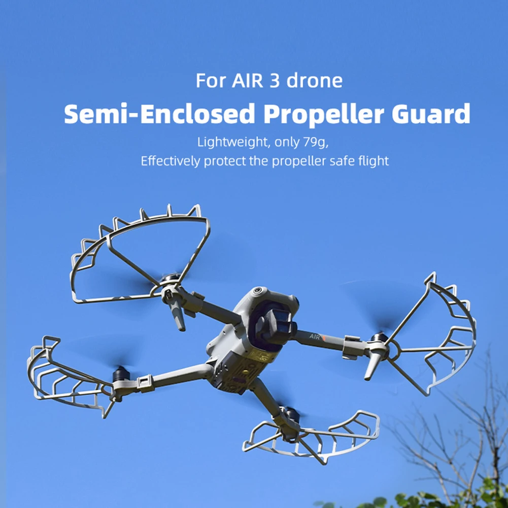 Quick-Release Propeller Guards Removable Propellers Protector Ring Lightweight Propellers Drone Compatible for DJI AIR 3 Drone