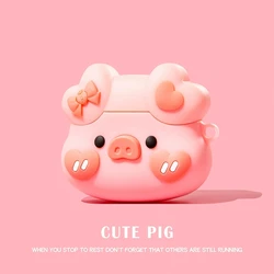 For Airpods 1 2 3 4 Pro Pro 2 Pink Pig Silicone Earphone Case Accessories Cover
