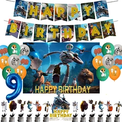 The Wild Robot Birthday Party Decoration Latex Balloon 32 inch number Backdrop Banner Cake Topper Baby Shower