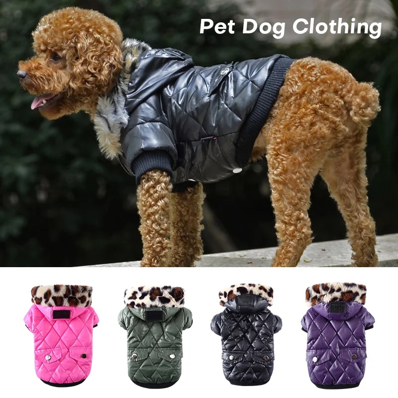 

Winter Dog Coat Small Dog Jacket Windproof Warm Thicken Padded Hoodie Winter Dog Clothes For Cat Puppy Chihuahua Yorkie