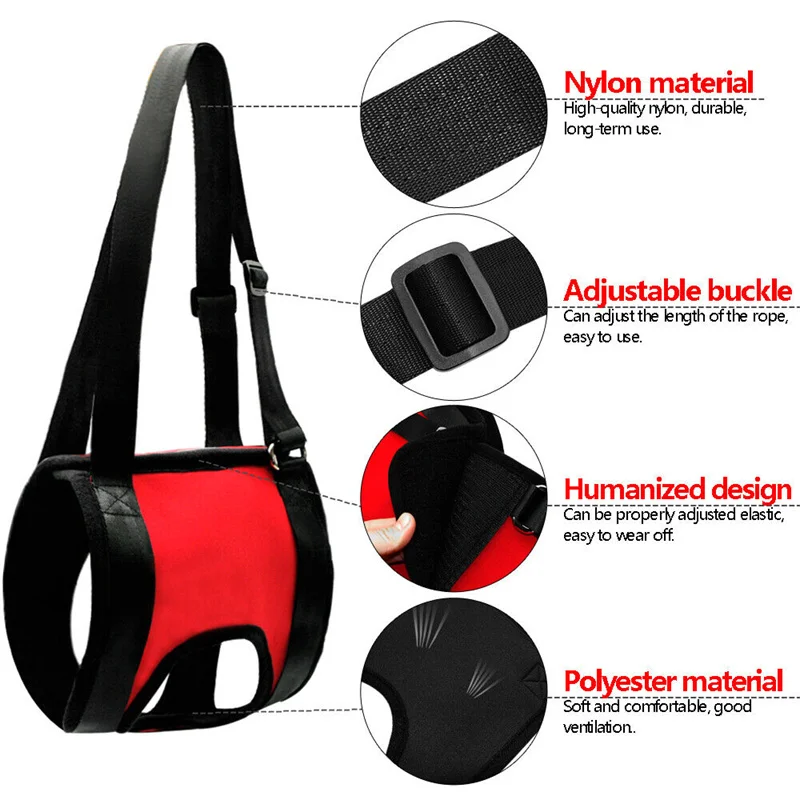 Full Body Dog Pet Lift Support Harness Puppy Injury Front Back Hip Assist With Handle for Elderly Disable Joints Surgery Old Dog