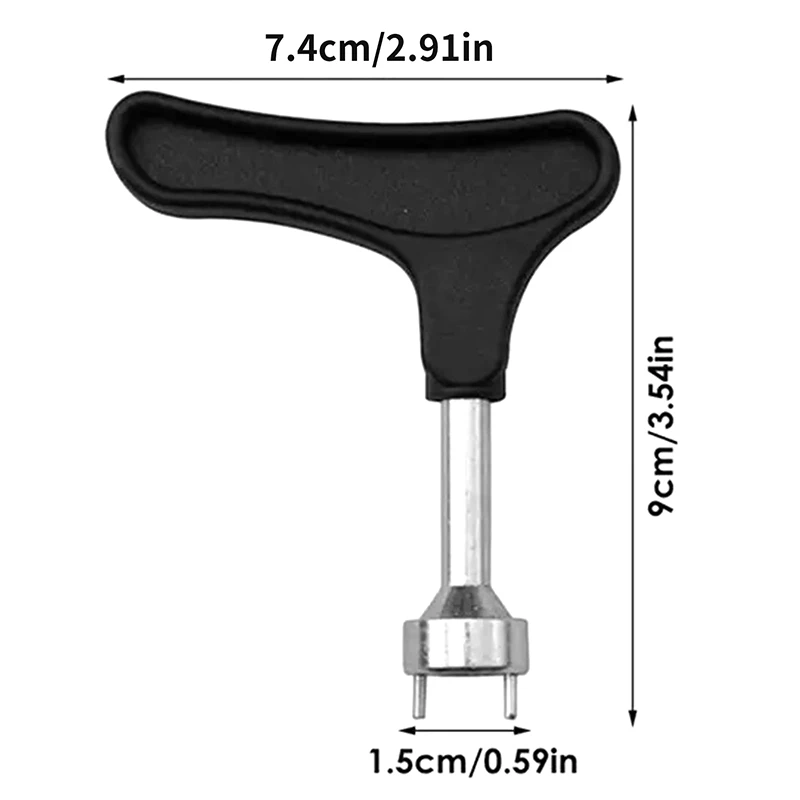 Klucz golfowy z grzechotką Narzędzie do usuwania golfa Stalowy grzechotkowy czarny do butów golfowych Akcesoria treningowe do golfa