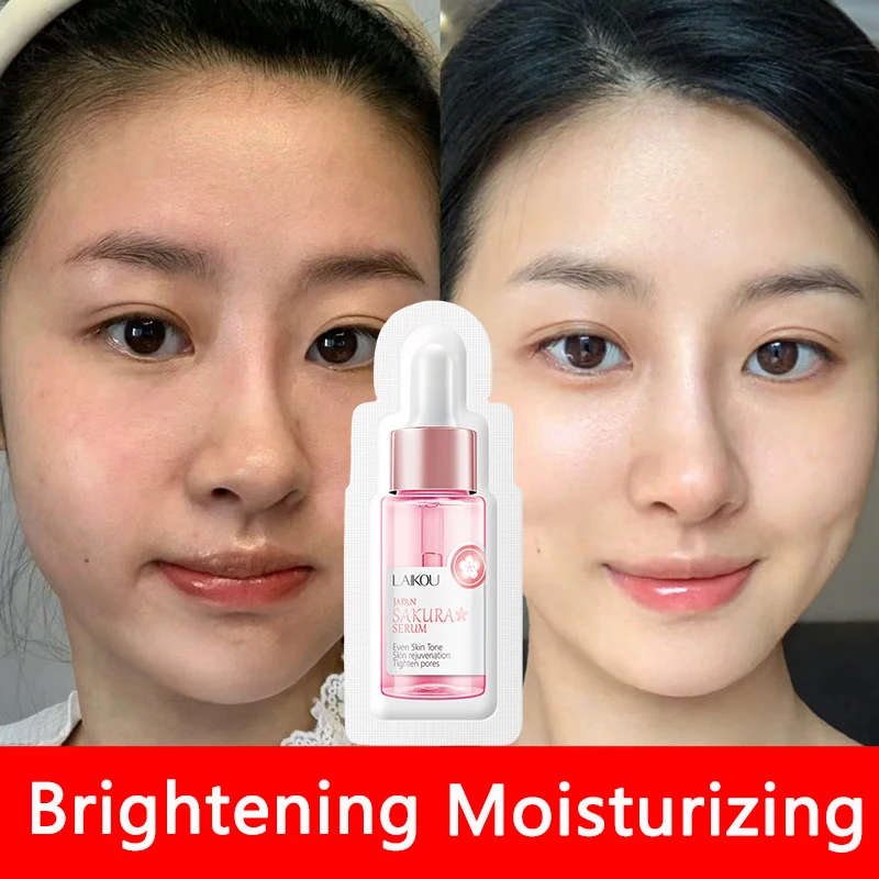 

Sakura Face Care Serum Smooth Wrinkle Face Lifting Facial Serum Moisturizer Whitening Brighten Korean Skin Care Products 1.5ml*3