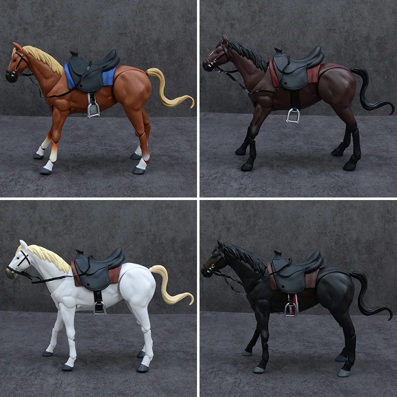 

16cm Figma #490 Anime Figures Figma Horse Ver.2 Black White Brown Movable Joint Collectible Model Doll Toy Gift Regular Version