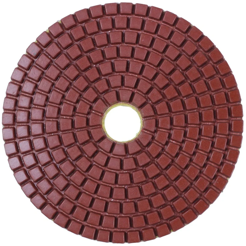 Hot 6 Pieces 100Mm Diamond Flexible Wet & Dry Polishing Pads 3 Step Floor Polish For Stone Marble Tile