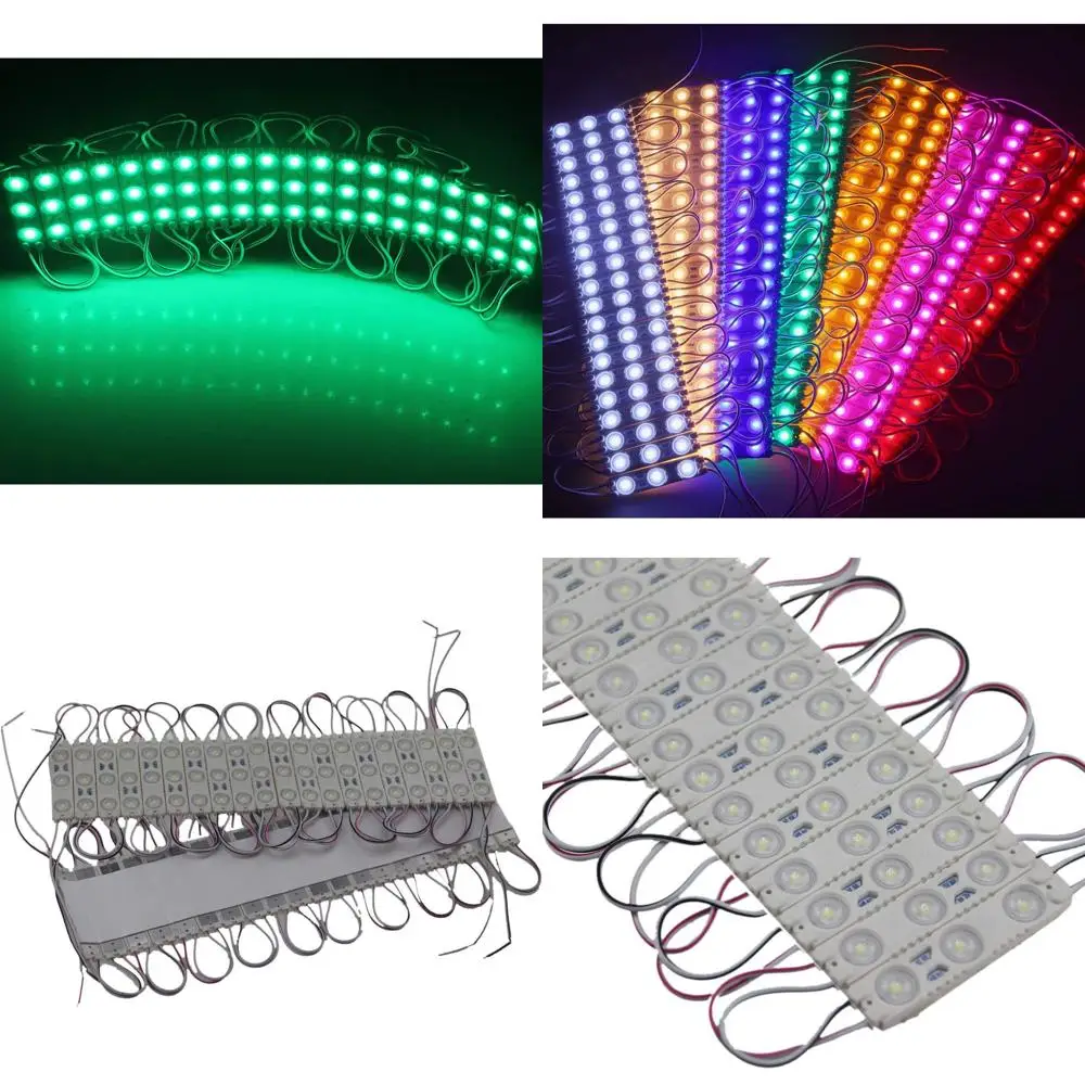 

200pcs 2835 3 LED Green Waterproof Modules for Decorative Lighting on Signs and Advertising
