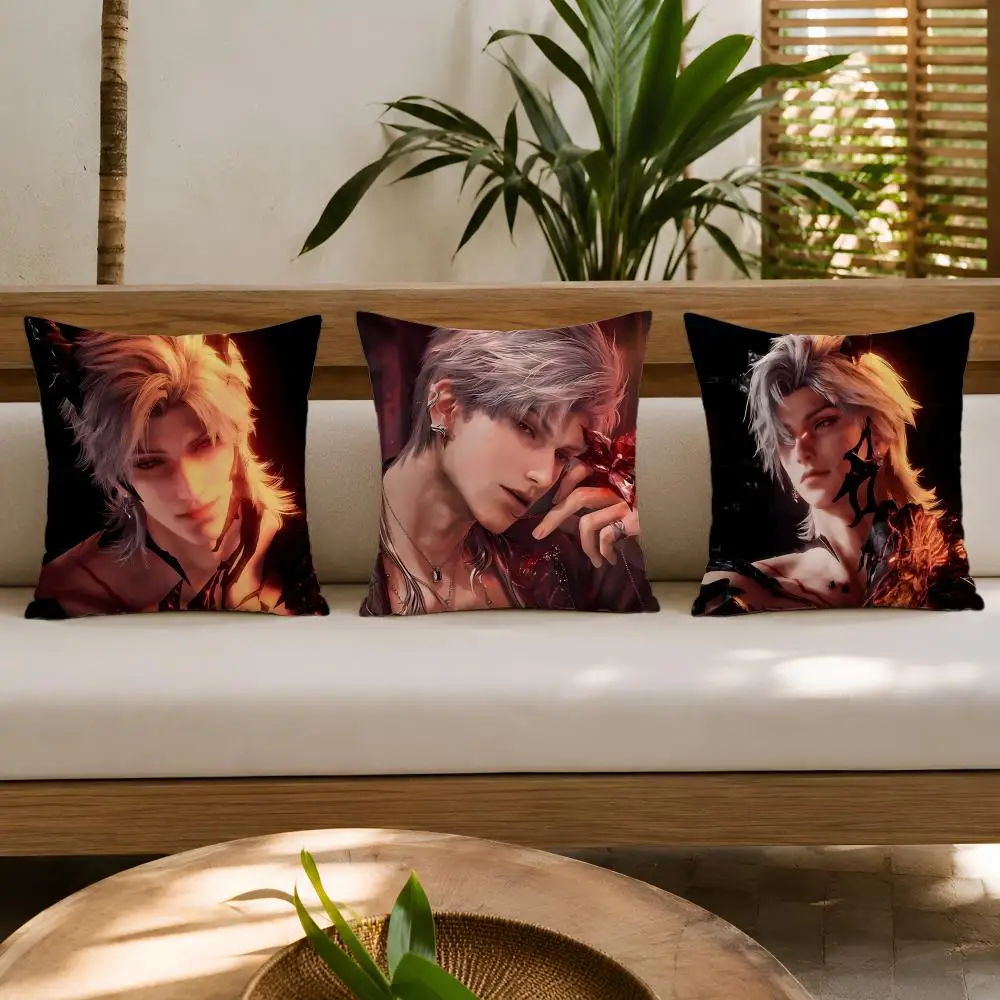 Game L-Love And Deepspace Sylus Cushion Cover Wrinkle-Resistant Short Plush Cushion Covers Breathable Machine-Washable