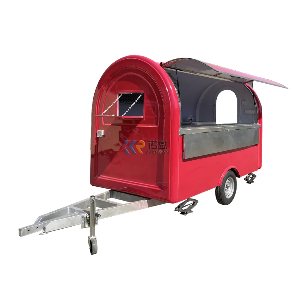 Fully Equipped Food Truck for Sale in Europe Customized BBQ Bubble Tea Coffee Vending Cart Food Trailer for Fruit Vegetables