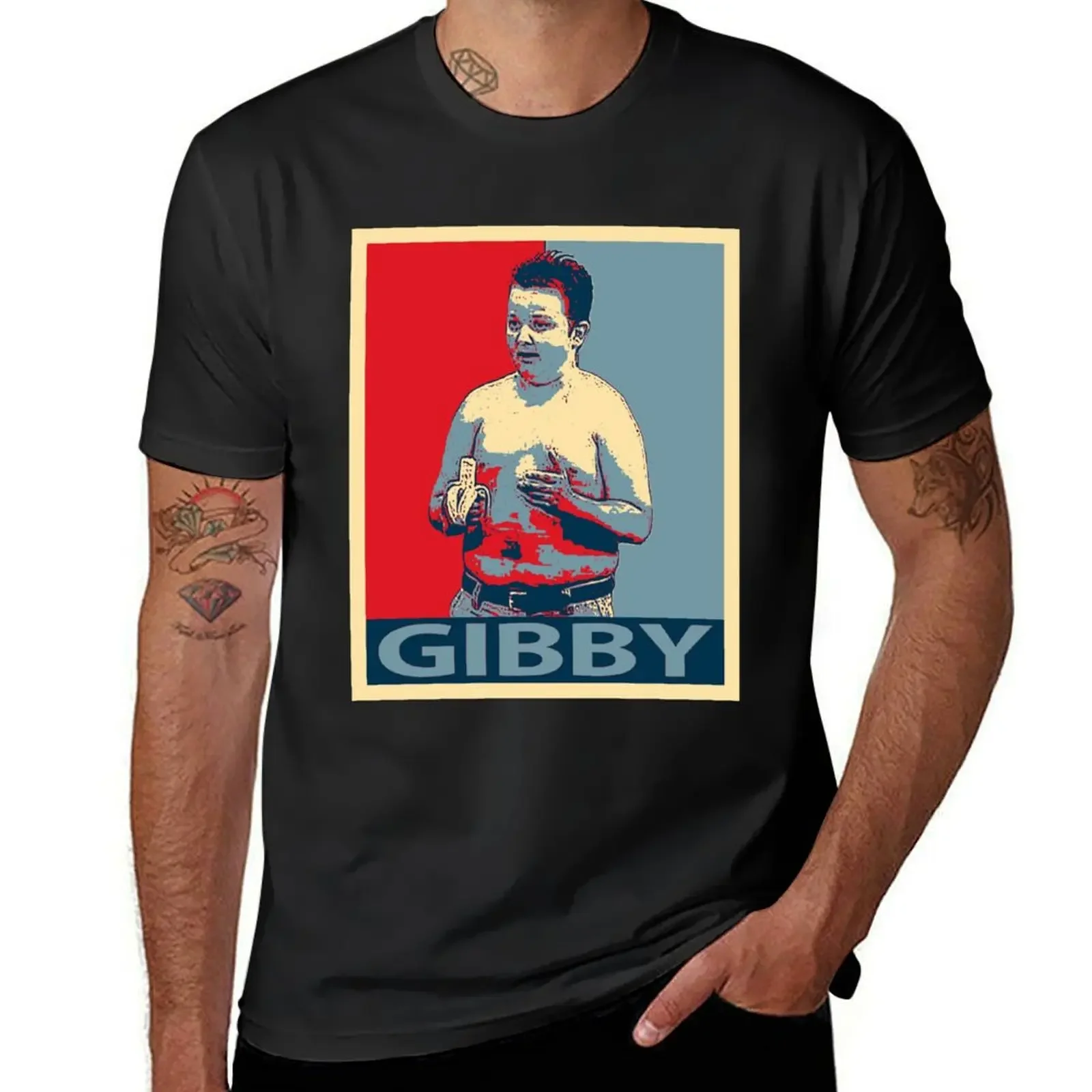 

shirtless gibby T-Shirt summer top hippie clothes t shirt men 100℅ cotton