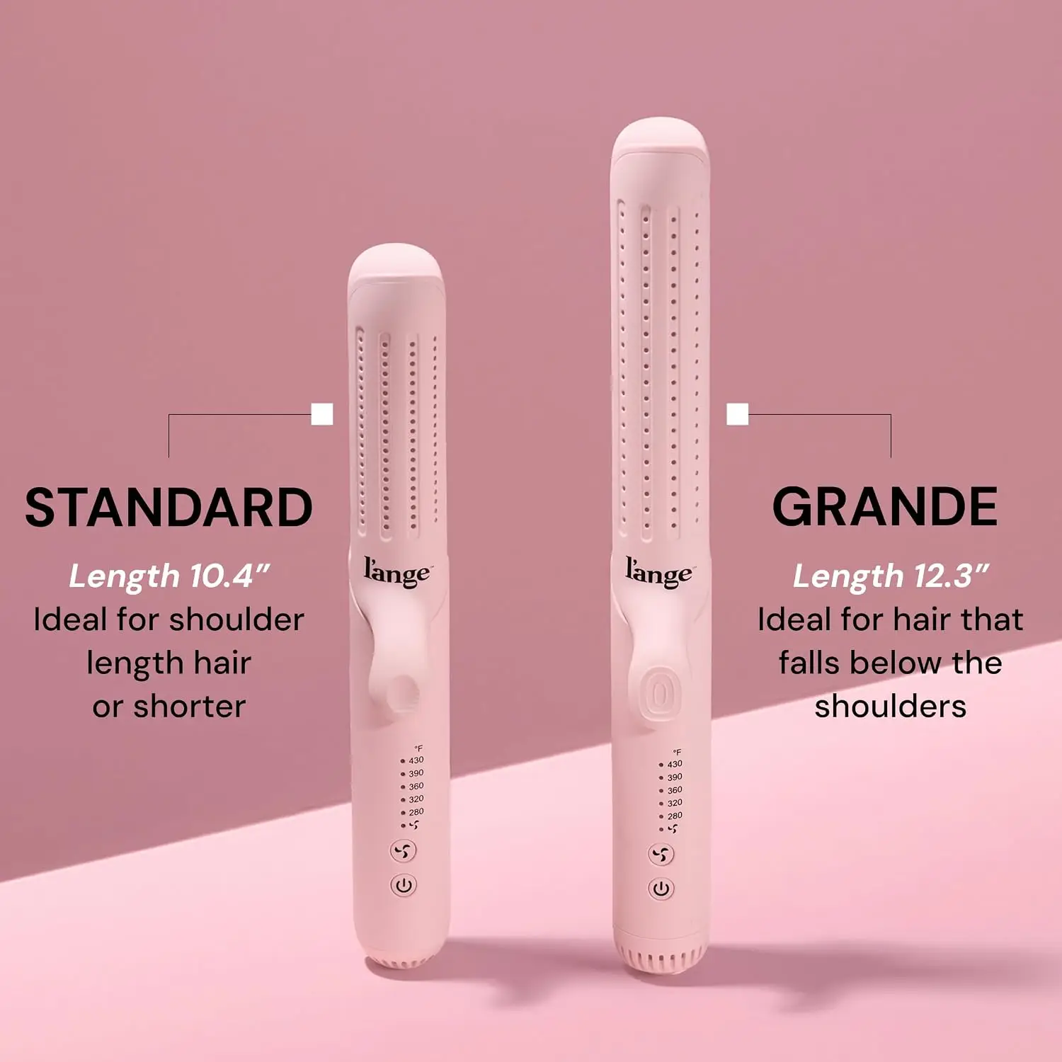 2-in-1 Hair Styler: Curl & Straighten with 5.3" Titanium Plates, Cooling Air Vents, Adjustable Heat 280-430°F, Auto Shut-Off view 2