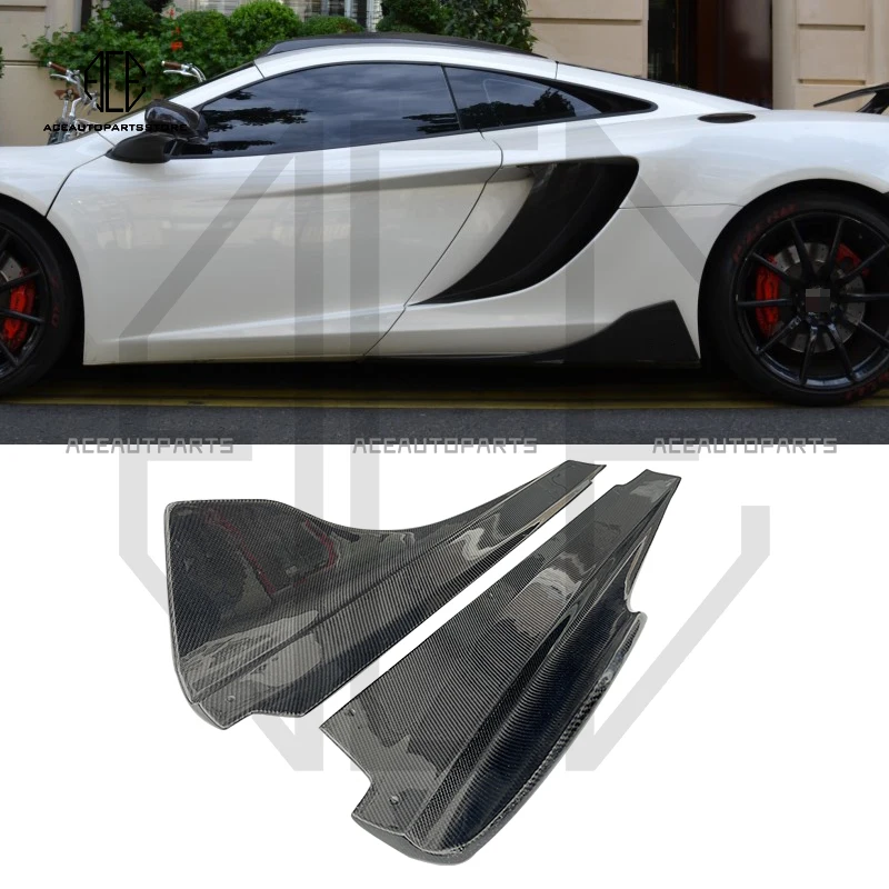 

Fit For McLaren MP4-12C D Style Carbon Fiber Side Skirts Kit For 2012-2017 McLaren 650 625C Coupe Spider Side Panels Wing