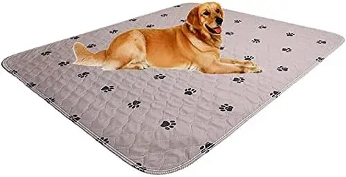 

Washable Dog Pee Pads with Grooming Gloves, Reusable Training Mats, Waterproof and Super Absorbent for Pet Beds