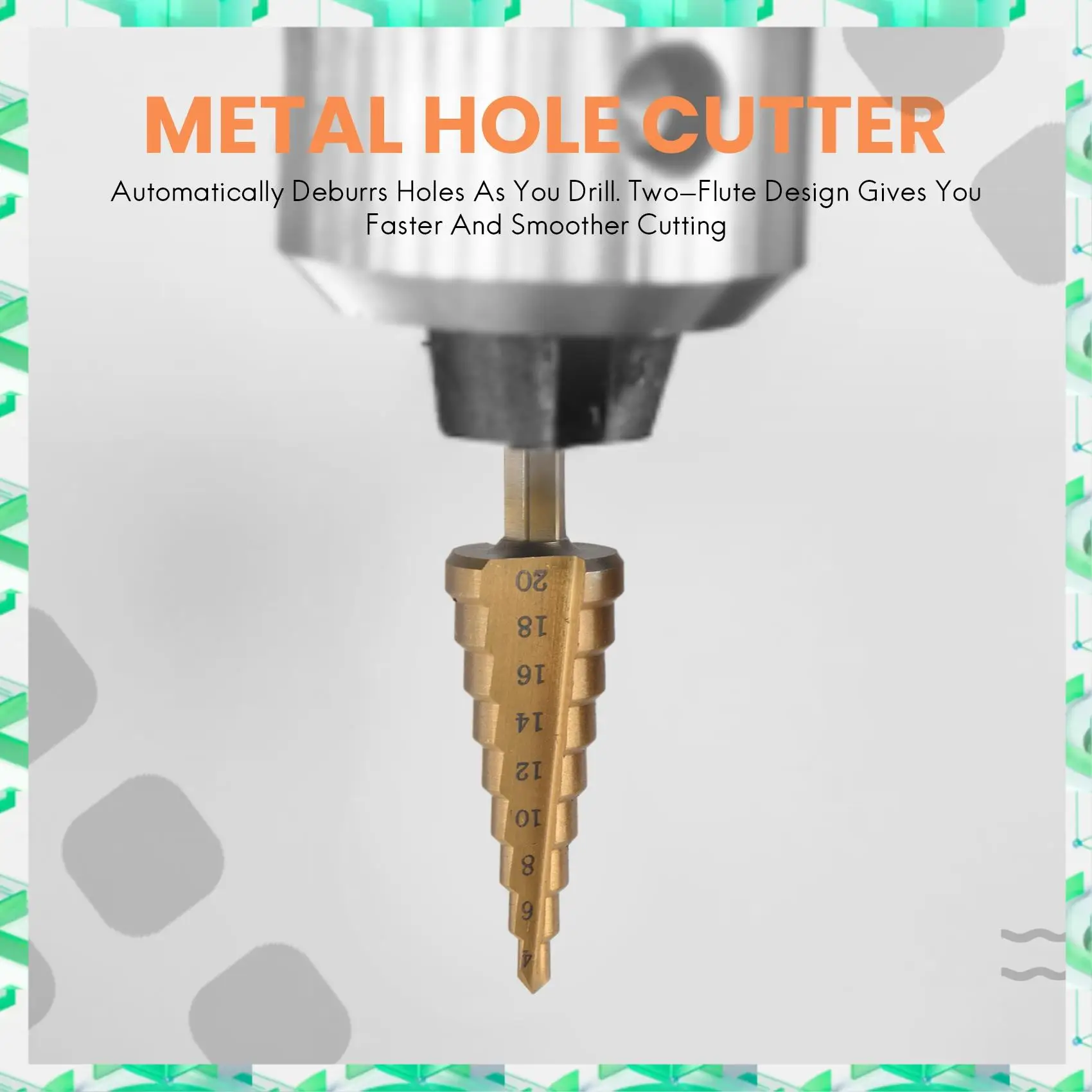 

FIZP 3Pc Hss Step Cone Taper Drill Bit Set Metal Hole Cutter Metric 3-12 4-12 4-20Mm 1/4 Inch Titanium Coated Metal Hex Taper