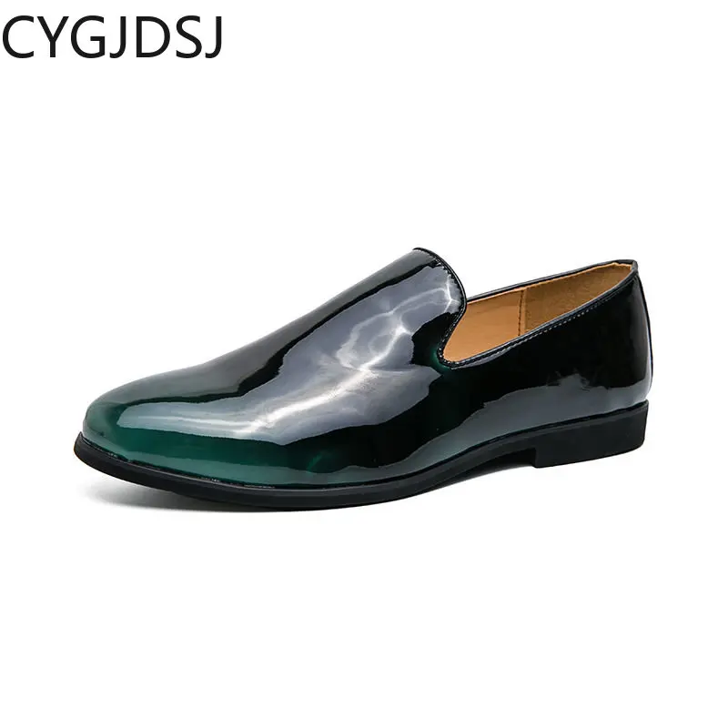 Office 2024 Patent Leather Shoes for Men Italiano Loafers Men Slip on Shoes Men Business Suit Dress Shoes Casuales туфли мужские