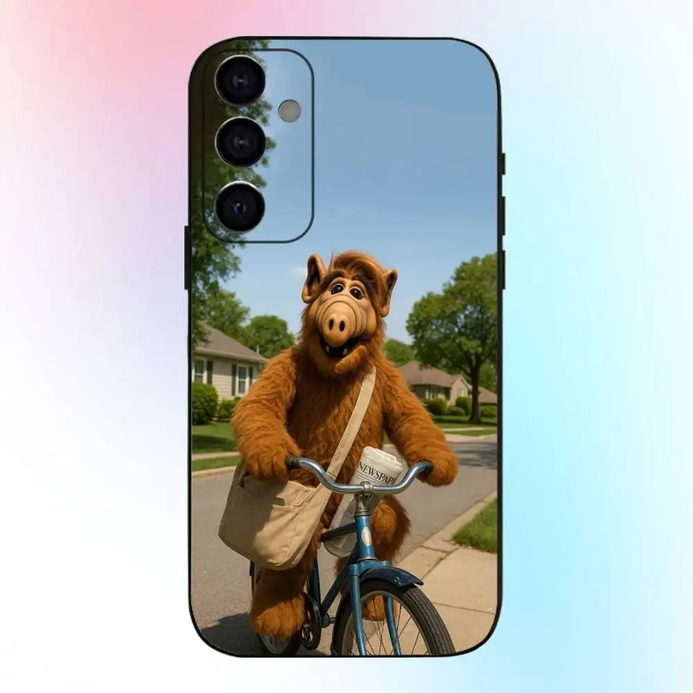 حافظة هاتف A-Alf TV Series لهاتف سامسونج جالاكسي A73، A72، A71، A70، A53، A52، A51، غطاء أسود ناعم آخر