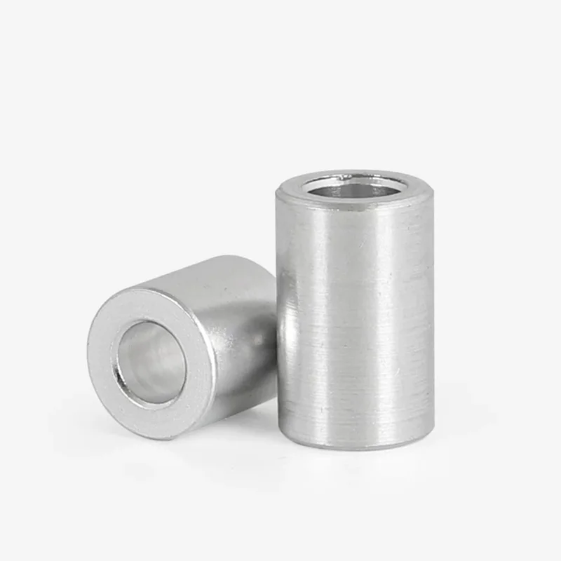 20pcs M2 M2.5 M3 M4 M5 M6 Aluminum Alloy Bushing Gasket No Thread Standoff Spacer Round Hollow Flat Washer Sleeve Length 1-20mm
