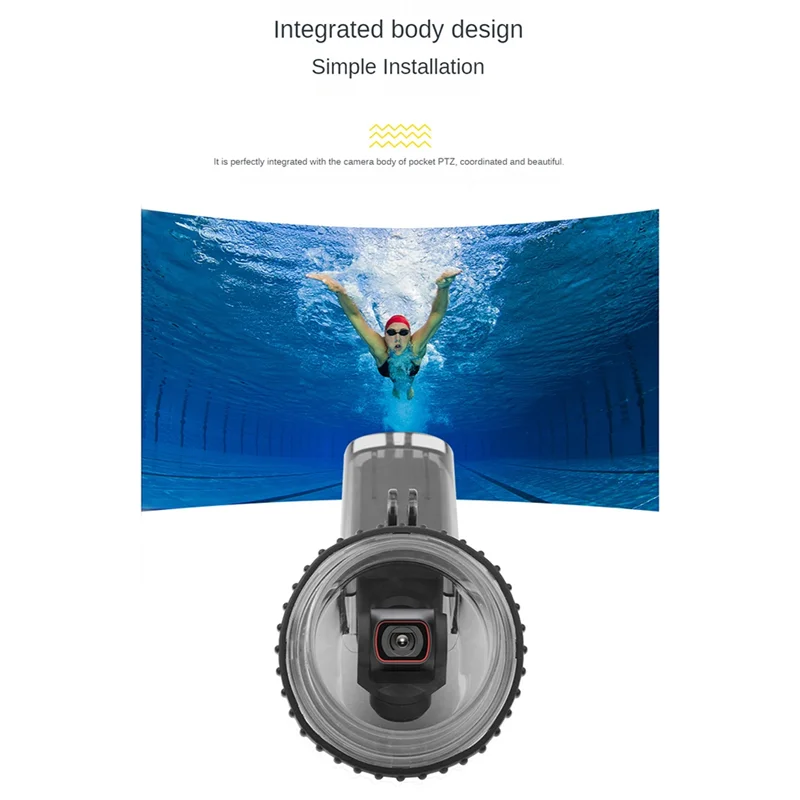 Sports Camera Waterproof Case Diving Housing Underwater 60M with Lanyard Replacement for DJI Osmo Pocket 2 Action Camera