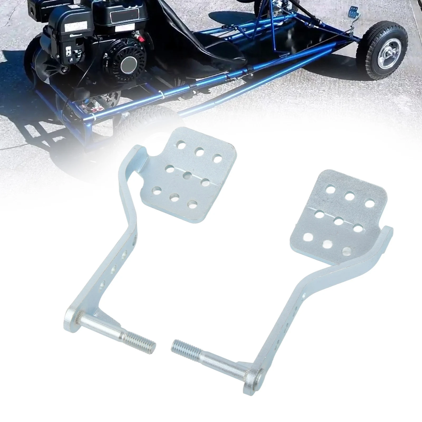 1pair Go Kart Pedals Kit Brake Throttle Pedals with 71in Throttle Cable for 196cc 6.5hp Road Rocket Azusa Fun Kart