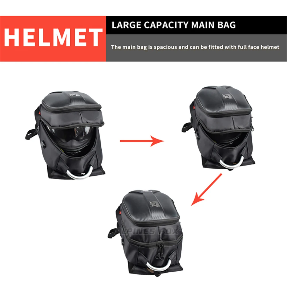 Hard shell Motorcycle Riding Bag Large Capacity Motocross Helmet Bag Carbon Fiber Multifunction Motobike Backpack travel luggage
