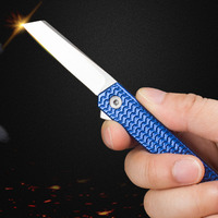Pocket CR 7083 Gentleman's CEO Micro Flipper Folding Knives 8Cr13Mov Blade 420 Steel Handle Lightweight Outdoor Hunting Knives