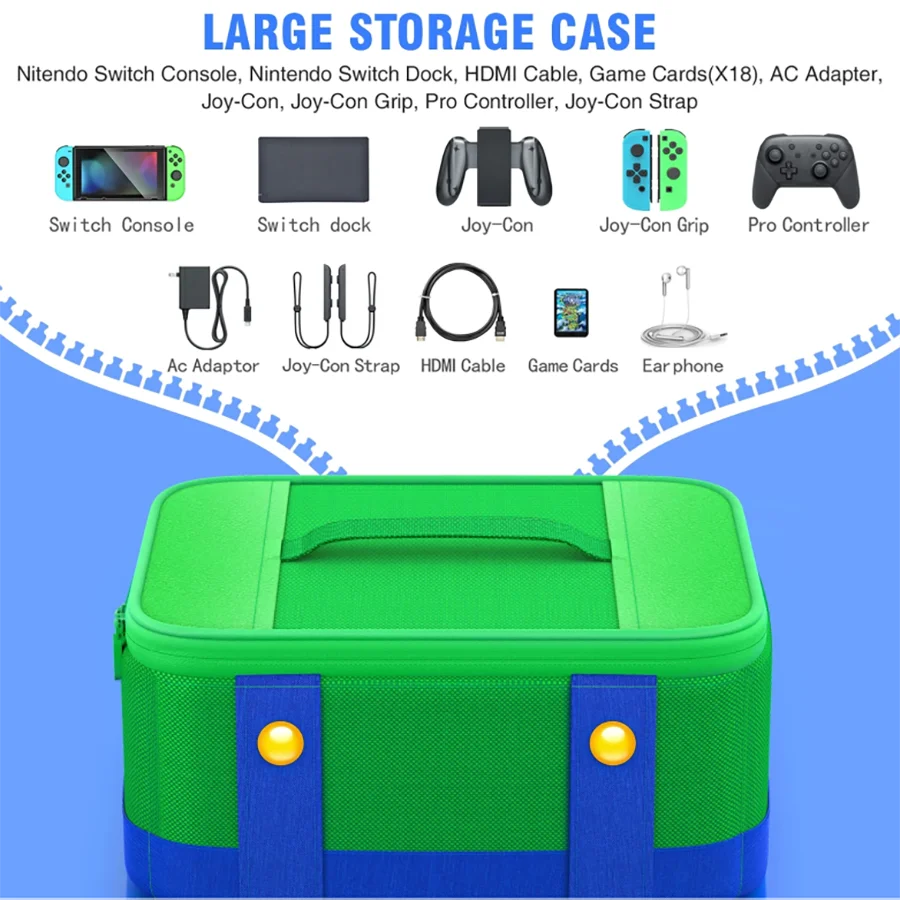 Suitable for  Switch OLED /Lite Travel storage bag, Host accessory protection box, portable switch case, detachable compartment image 5