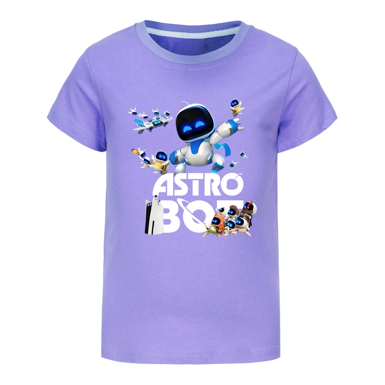 Astrobot-子供向けの半袖漫画Tシャツ,男の子と女の子向けのカジュアルなトップス,人気のゲーム,子供服,赤ちゃん,チャット,夏