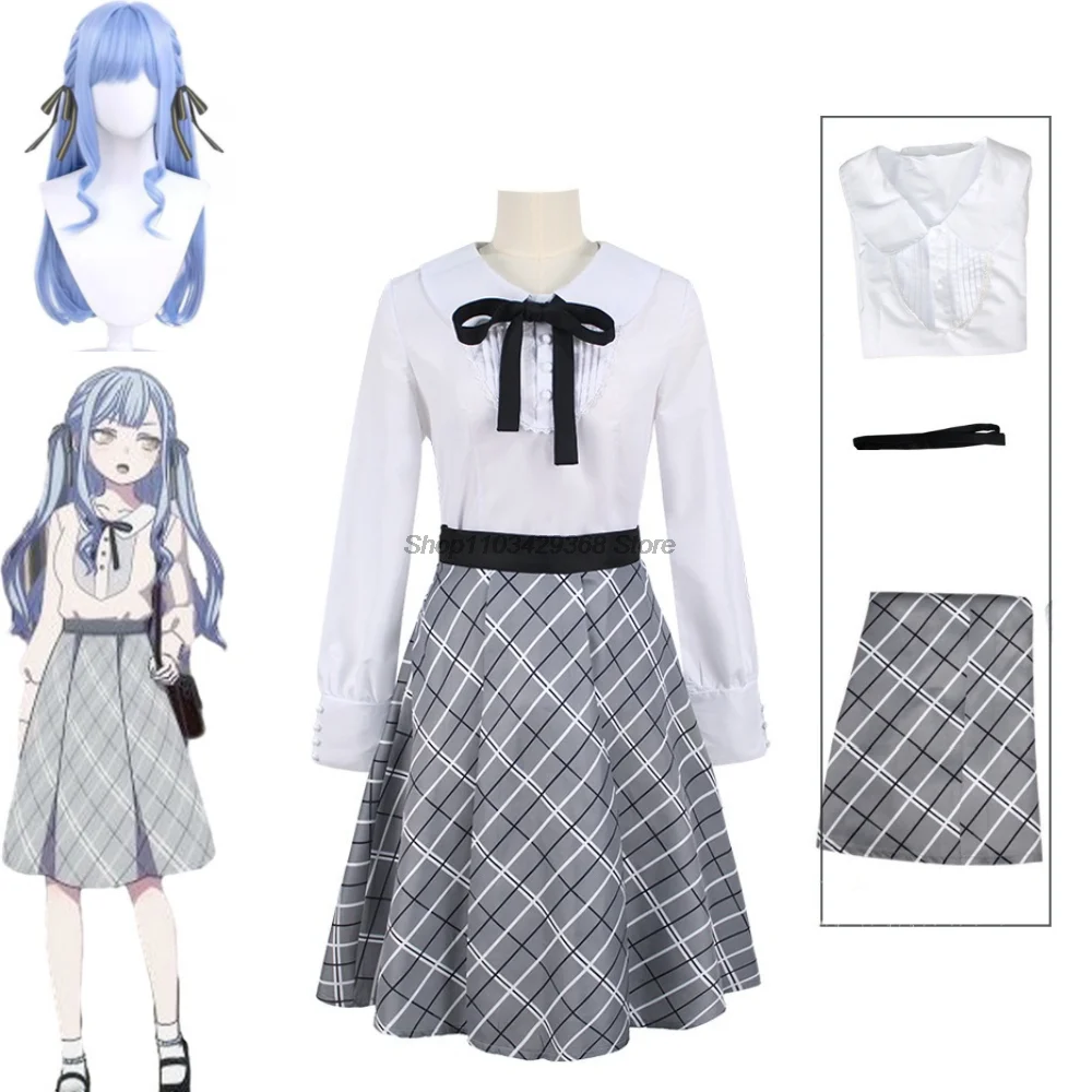 New BanG Dream MyGO Togawa Sakiko Cosplay Costumes Blue Wig Anime Cosplay Costume Woman Clothes for Party Event Convention