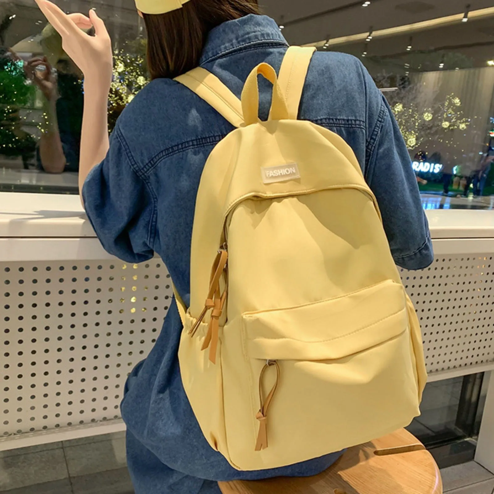 Bags for women School Starts Season Fashion Women Girls Student Zipper School Bag Nylon Travel High Capacity feminina backpack