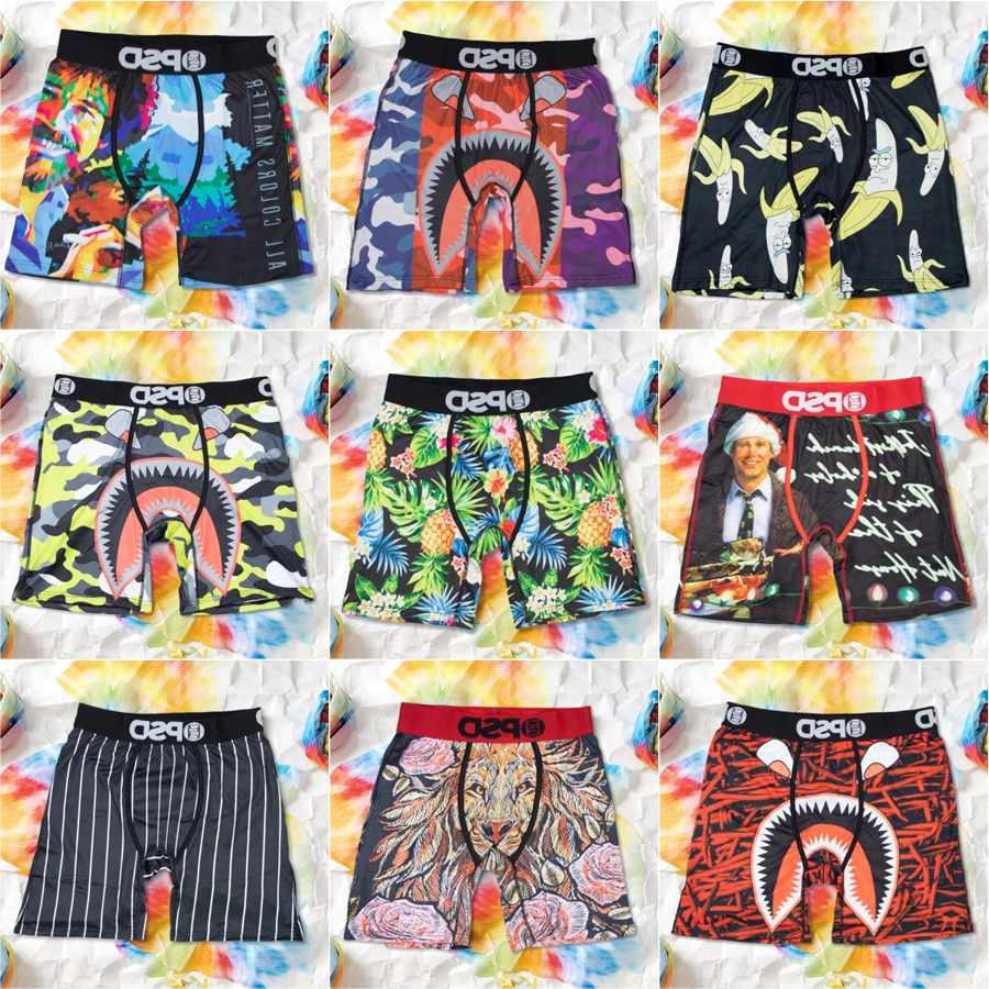 Sexy Men Boxer Underwear Breathable Mens Boxershorts Men\'s Panties Underpants Plus Size Fashion Printed Man Boxers Briefs Trunks