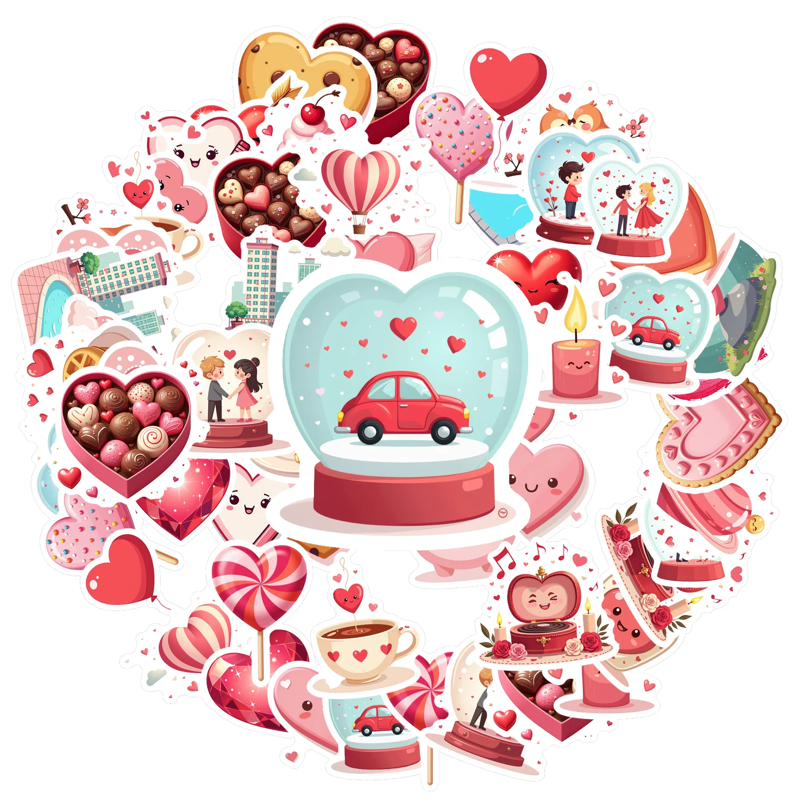 35pcs-100pcs Romantic Stickers Cute Stickers DIY Stickers For Guitar Laptop Helmet Skateboard DIY Phone Guitar Laptop