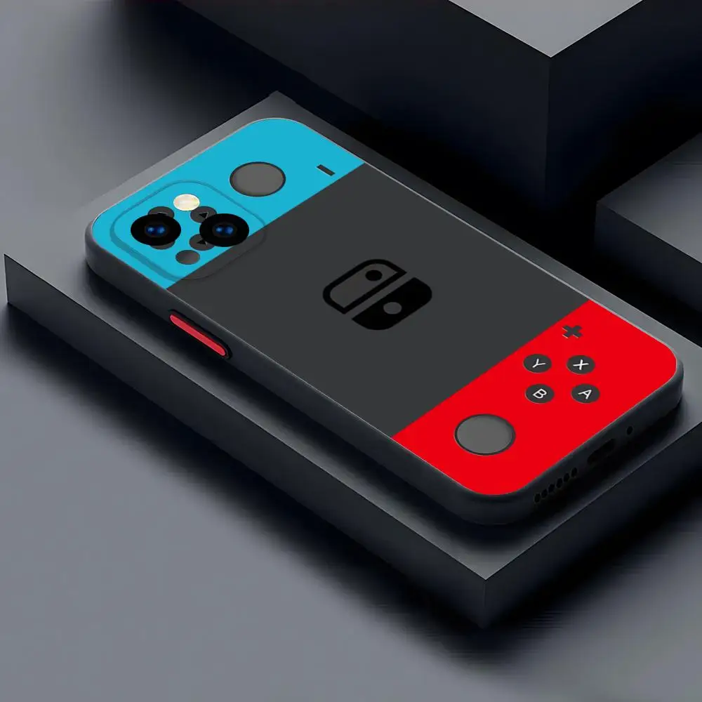 Retro Mobile Game Console Phone Case Matte Transparent For 16 15 IPhone 12 11 13 Pro Max X XR XS 8 SE Mini Plus Back Cover