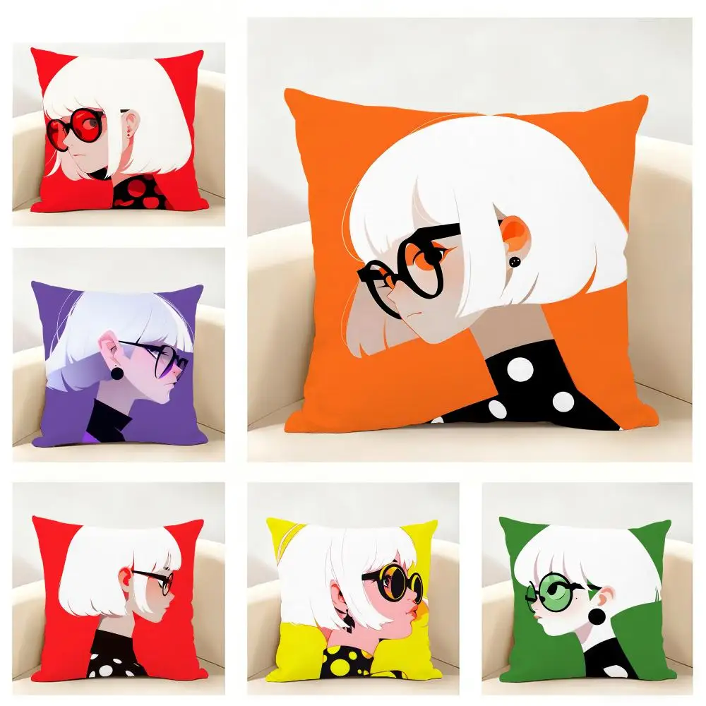 Yayoi Kusama Minimalism Cushion Cover Linen Pillowcase Soft  for Sofa Bed Home Room Decor