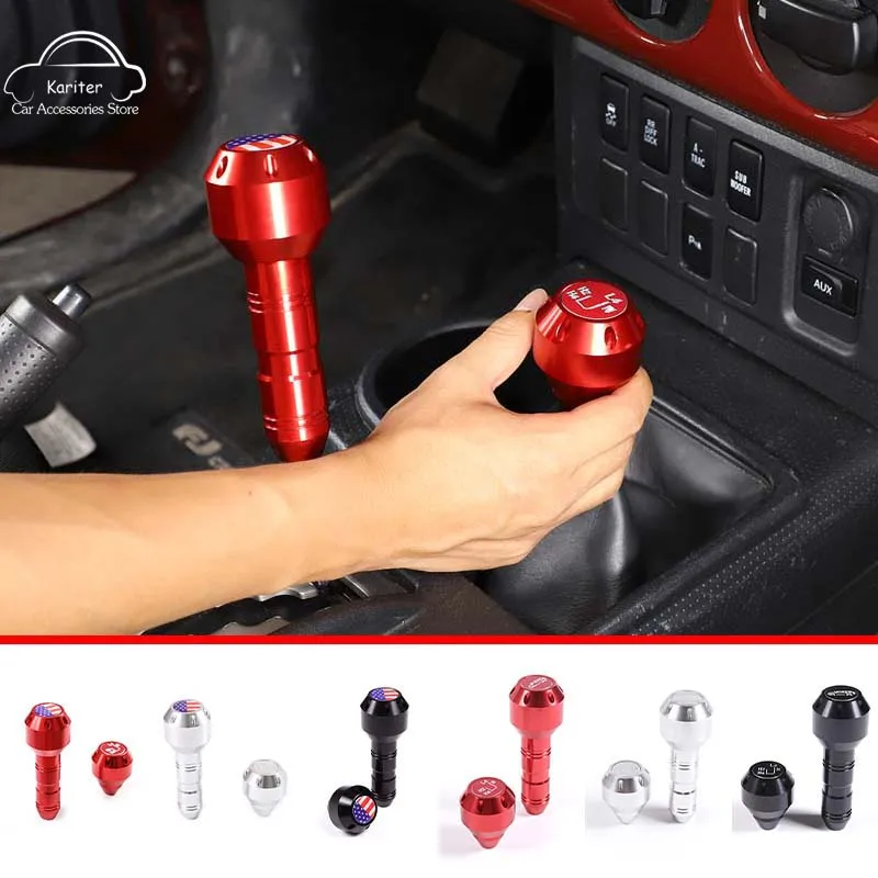 Aluminum Alloy Speed Gear Shift Knob Lever Shifter Stick Gear Head Shifter Knob Head For Toyota FJ Cruiser 2007-2021 Accessories