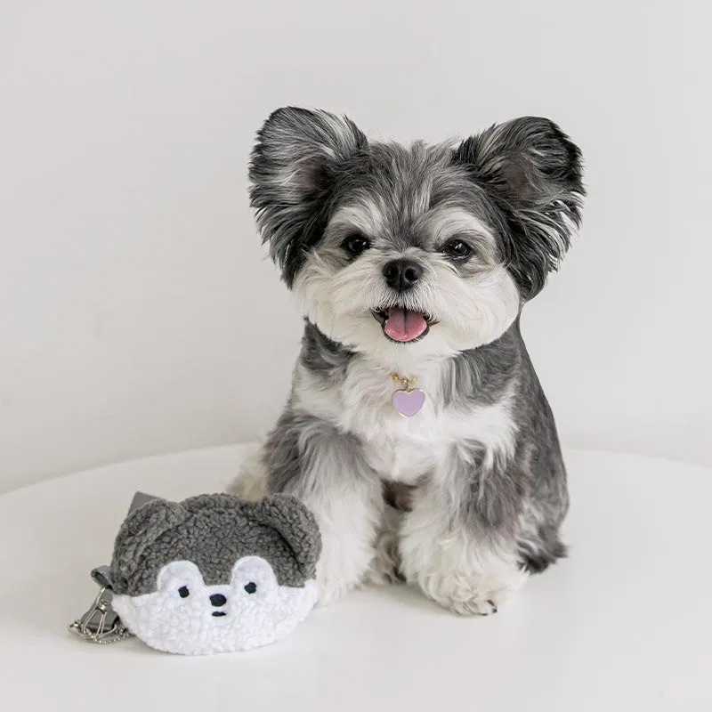 1PC Pet Bag Cute Plush Outdoor Portable Waste Carrier Dog Clean Bag Holder Accessories