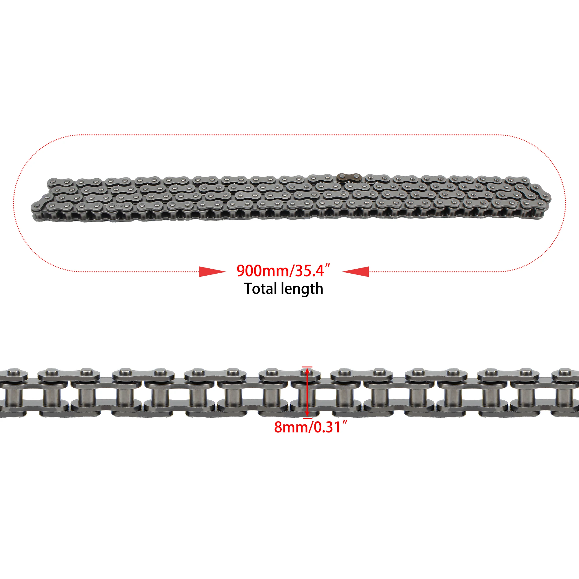 25H سلاسل الدراجات النارية 138 وصلات محرك سلسلة ربط ل 47cc 49cc 2 السكتة الدماغية محرك الترابية دراجة سكوتر ATV عربات التي تجرها الدواب رباعية أجزاء عالمية