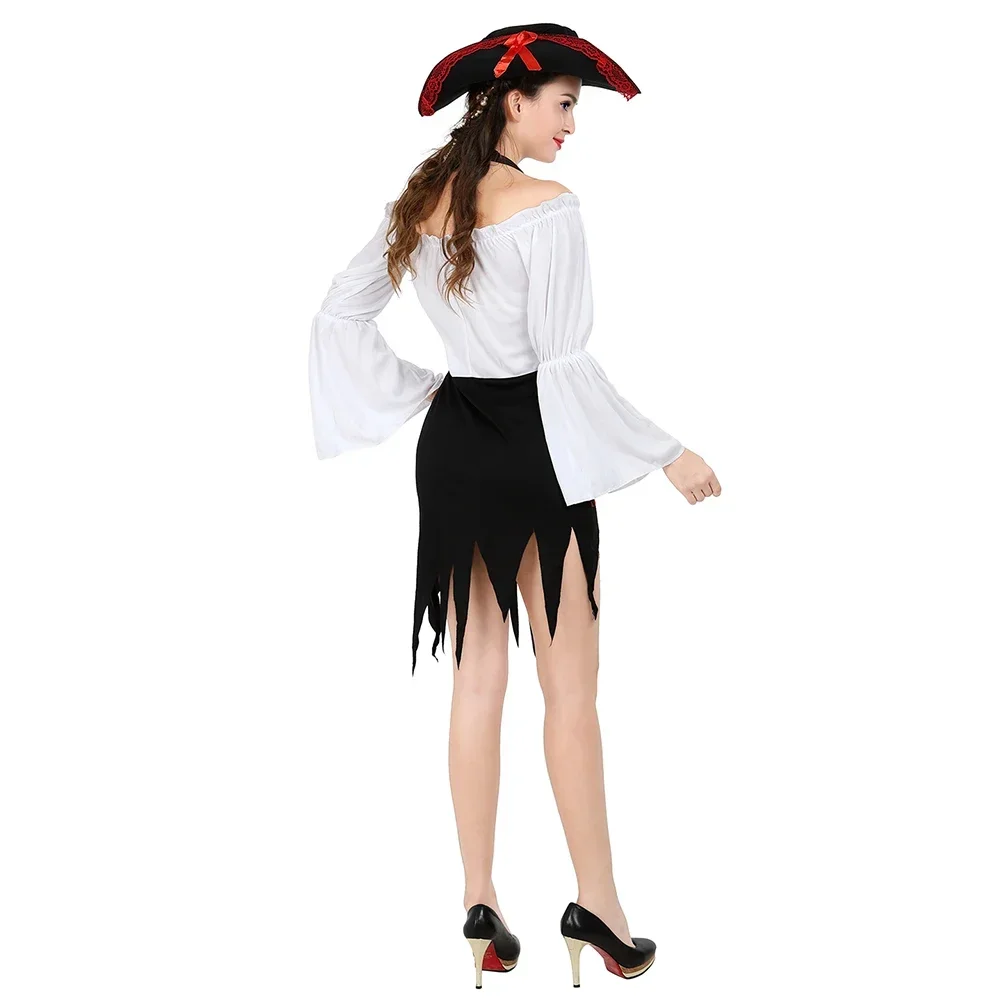 Damen Piratenkostüm Damen Wikinger Kapitän Cosplay Disfraces Halloween Kostüm Kostüme Rennaisance Maskerade Party Outfit