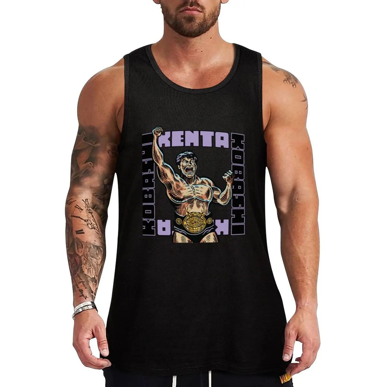 

Kenta Kobashi Tank Top Basic Cotton Blend Tank Top Casual Sleeveless Shirt
