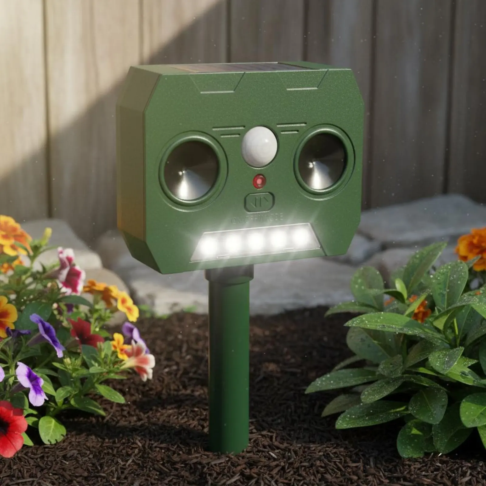 

Солнечный водонепроницаемый отпугиватель вредителей звуковыми волнами, простая установка для фермы, сада