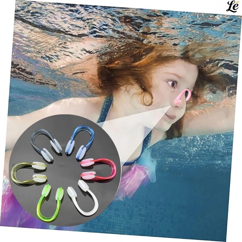 

6Pcs Silicone Nose Clip Waterproof Transparent Multi-Color Protector Swimming Training Water Sports Adults Kids Pool Essentials