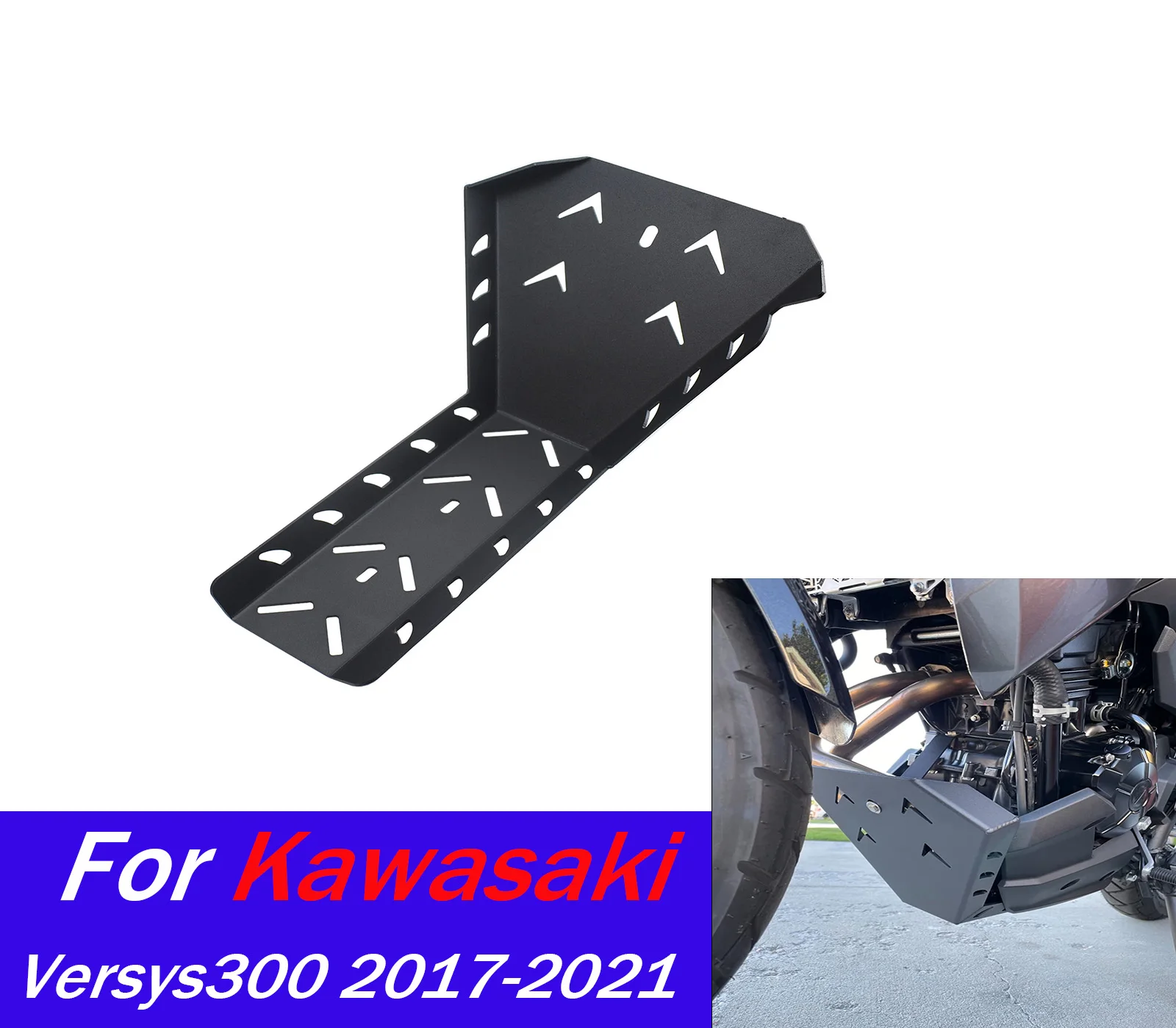 

For Kawasaki Versys-X 300 2017-2024 Versys-X300 Engine Skid Plate Motorcycle Chassis Protection Cover Belly Pan Accessories