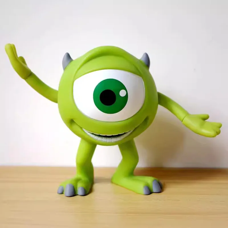 15cm Disney Monsters University Mike Wazowski Mr Q Money Pot Piggy Bank Pvc Model Kawaii Kid Toys Collection Children Decoration