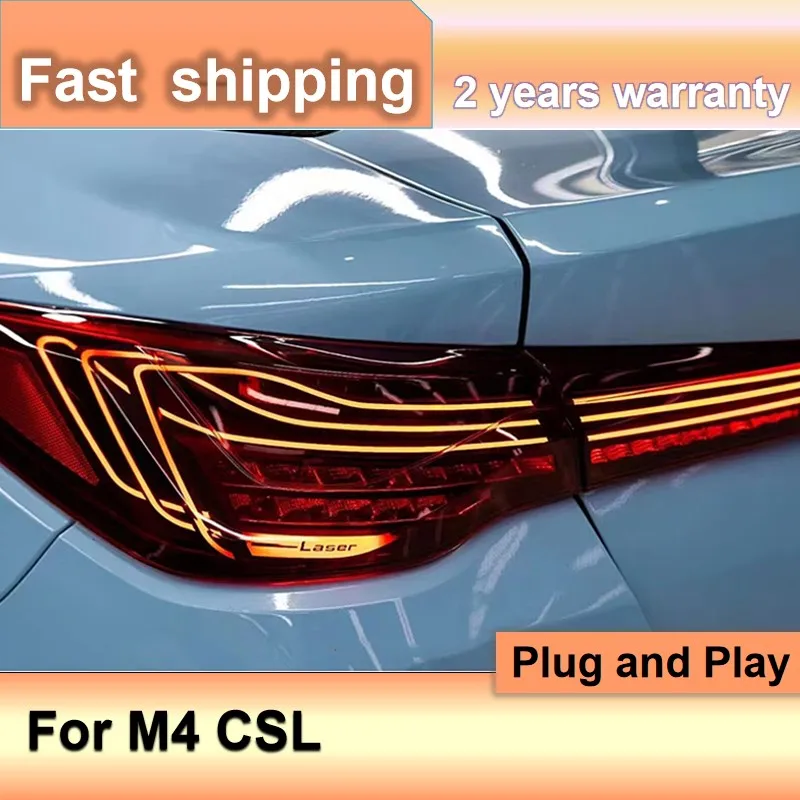 Car Accessories for BMW M4 CSL Tail Light 2020-2023 M4 CSL Taillight DRL Fog Brake Turn Signal Reverse