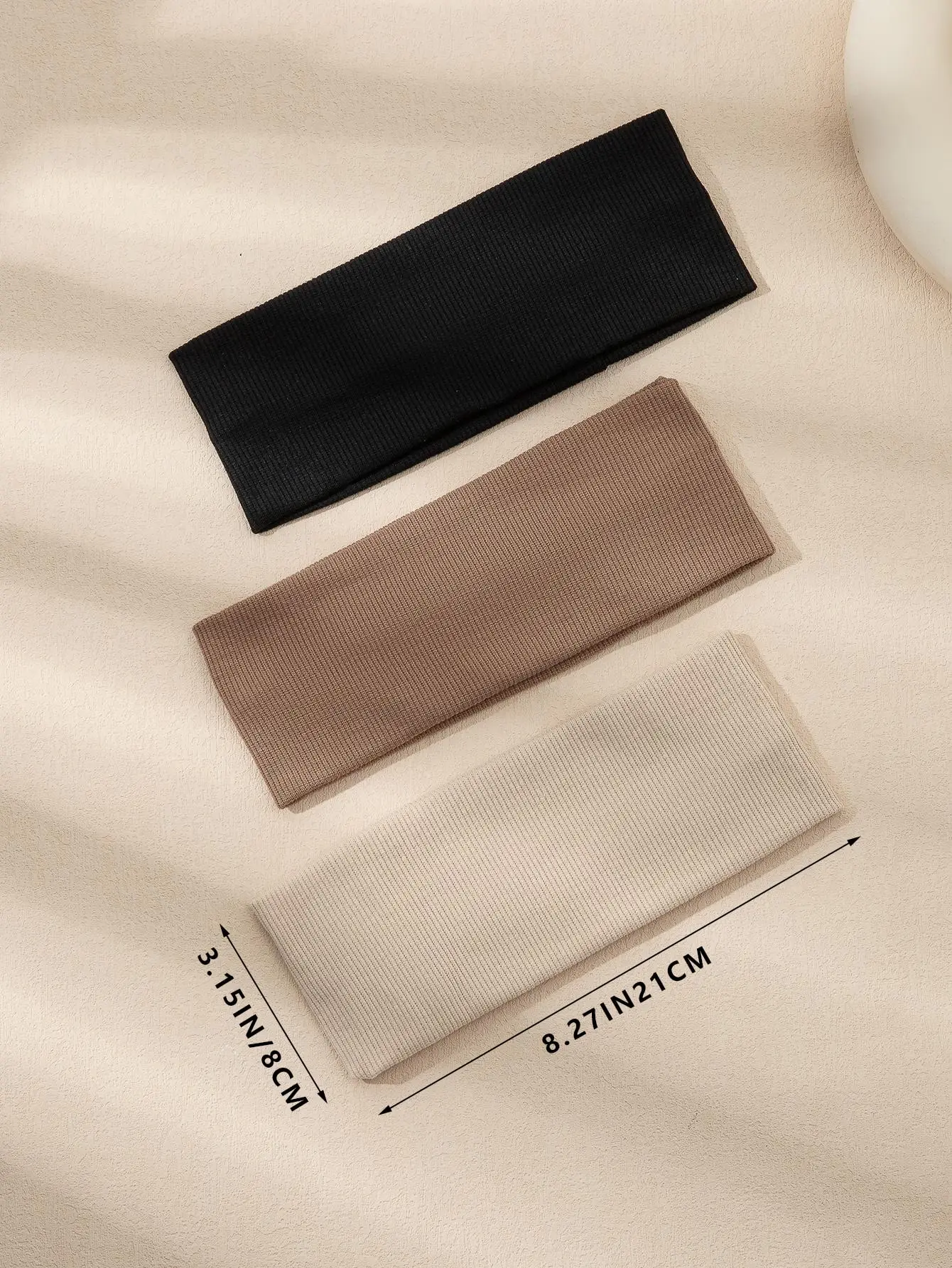 

3 шт., модные вязаные однотонные повязки на голову, эластичные мягкие тканевые ленты для волос для женщин, повязка на голову, аксессуары