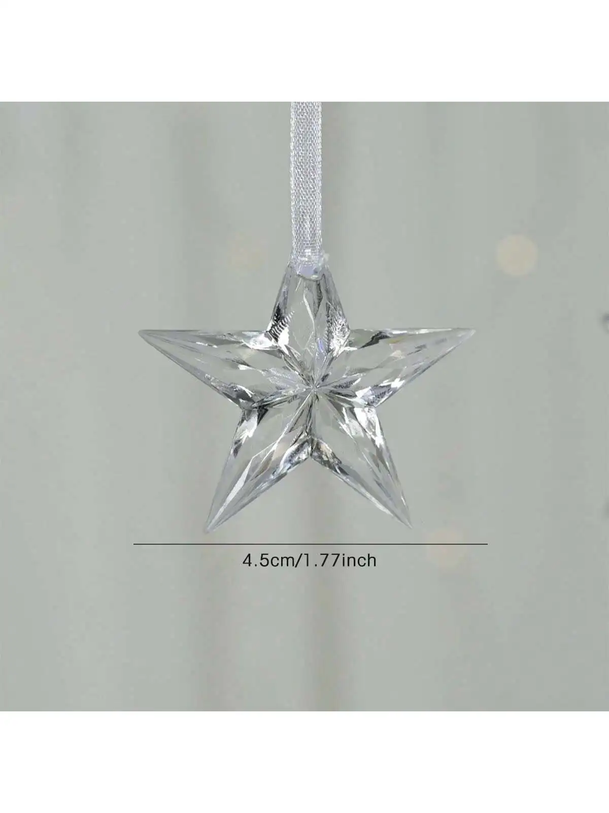 Weihnachtsbaum Dekoration Kristall Anhänger Weihnachtsschmuck Schneeflocke und Eiszapfen Weihnachten Hirsch Pentagramm Engel Ornament – Detail 8
